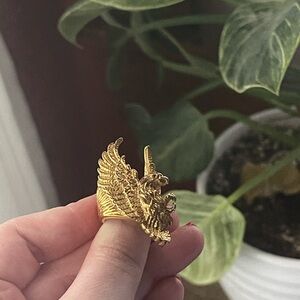 Brass eagle ring